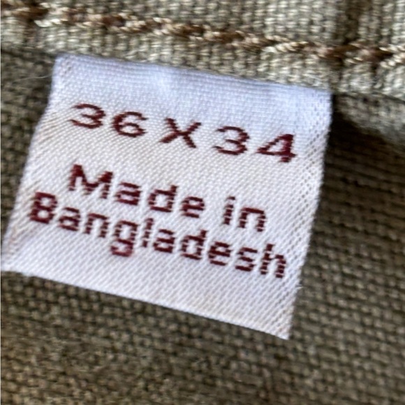 Carhartt 36 Green Relaxed Fit Double Knee Cut Off - Picture 5 of 7